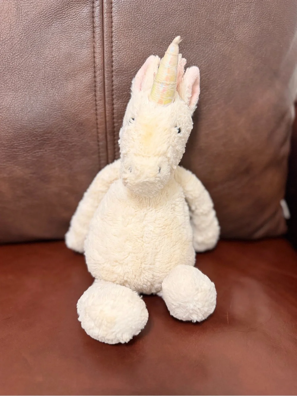 Jellycat Plush Bashful Unicorn White Pink Medium 12